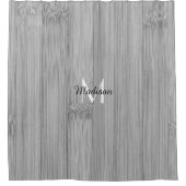 白黒竹クール材プリントモノグラム シャワーカーテン (正面)