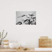 白黒竹ハルゲシアドラコセファラ「ルファ ポスター (キッチン)