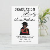 白黒笑顔の卒業式パーティー 招待状 (スタンド正面)