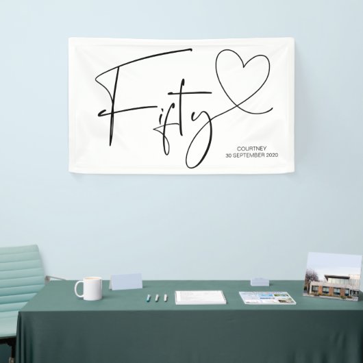 白黒第50第50誕生会の装飾 横断幕 (トレードショー)