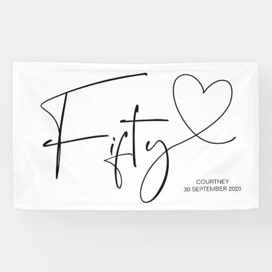 白黒第50第50誕生会の装飾 横断幕 (横)