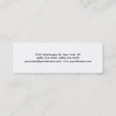 白黒簡単によるPlain Slim Business Cardの編集 スキニー名刺 (裏面)