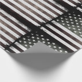 白黒米国旗 ラッピングペーパー (角)