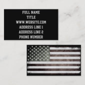 白黒米国旗 名刺 (正面/裏面)