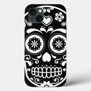 白黒糖スカルハート iPhone 13ケース