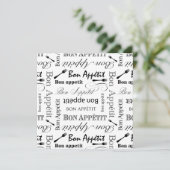 白黒糖菓のAppetitのヴィンテージのフランス人のビストロ 招待状 (スタンド正面)