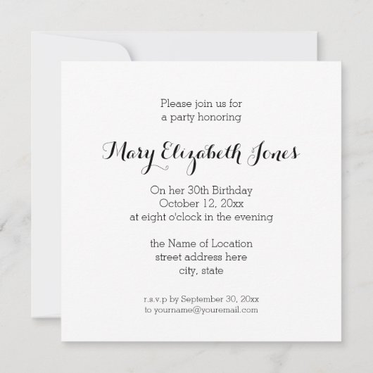 白黒糖菓のAppetitのヴィンテージのフランス人のビストロ 招待状 (裏面)