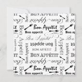 白黒糖菓のAppetitのヴィンテージのフランス人のビストロ 招待状 (正面)