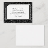 白黒紅葉の葬儀ありがとう ノートカード (正面/裏面)