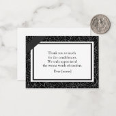 白黒紅葉の葬儀ありがとう ノートカード (正面/裏面インサイチュ)