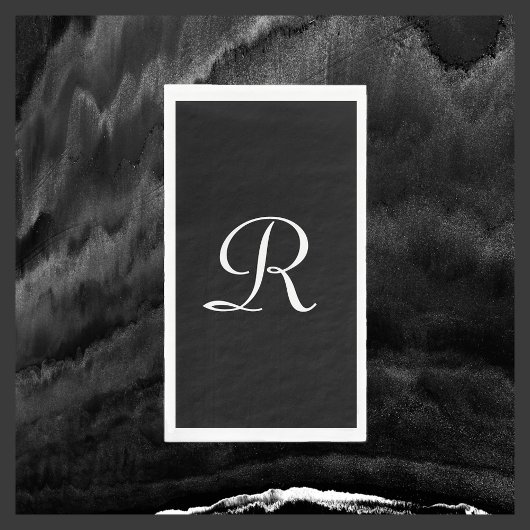 白黒紙ゲモノグラムのストタオル