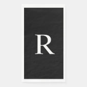 白黒紙ゲモノグラムのストタオル (正面)