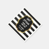 白黒紙ナプキン スタンダードカクテルナプキン (角)