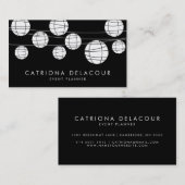 白黒紙ランタン中国の名刺 名刺 (正面/裏面)