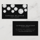 白黒紙ランタン中国の名刺 名刺 (正面/裏面)