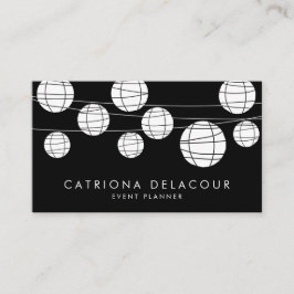 白黒紙ランタン中国の名刺 名刺