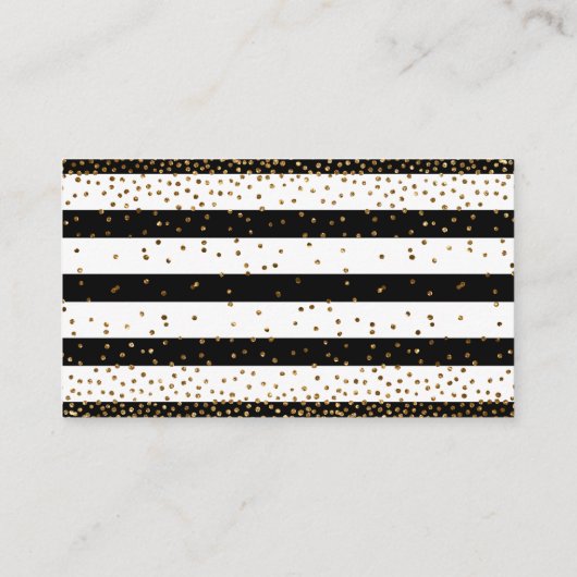 白黒紙吹雪おむつストライプラッフルカード エンクロージャーカード (裏面)