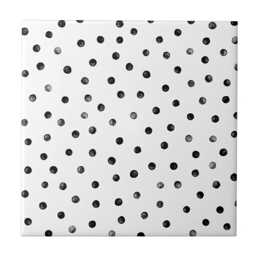 白黒紙吹雪の点 タイル (正面)
