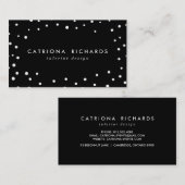 白黒紙吹雪ドットモダン名刺 名刺 (正面/裏面)