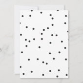 白黒紙吹雪ドット21st誕生日パーティー 招待状 (裏面)