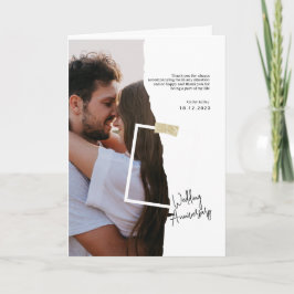 白黒紙結婚記念日 カード