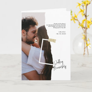 白黒紙結婚記念日 カード