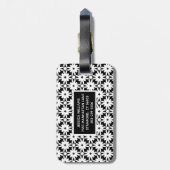 白黒紙花鎖模様 ラゲッジタグ (裏面縦)