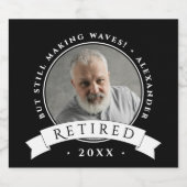 白黒素朴のリタイアおじいちゃん写真 ビールラベル (シングルラベル)