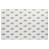 白黒素朴の鶏と鶏柄 ファブリック (ファットクウォーター)