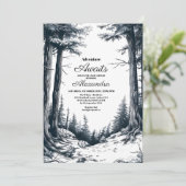 白黒素朴アドベンチャーマウンテンベビーシャワー 招待状 (スタンド正面)