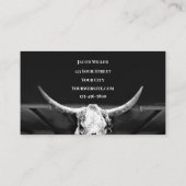 白黒素朴カントリーウエスタンブルスカル 名刺 (裏面)