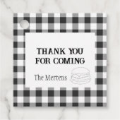 白黒素朴バッファローのプレイド フェイバータグ (正面)