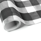 白黒素朴バッファローチェックのクリスマス ラッピングペーパー (ロールコーナー)