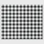 白黒素朴バッファローチェック ラッピングペーパー (フラット)