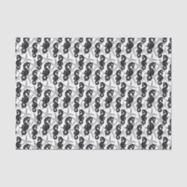 白黒素朴ヒトデと海馬組織 薄葉紙