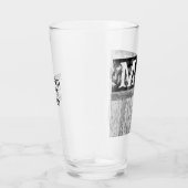 白黒素朴フォト最高のパパイニシャル タンブラーグラス (右)