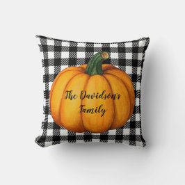 白黒素朴プレイドコージー秋デコール クッション