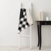 白黒素朴格子模様モノグラム シェルパブランケット (インサイチュ)