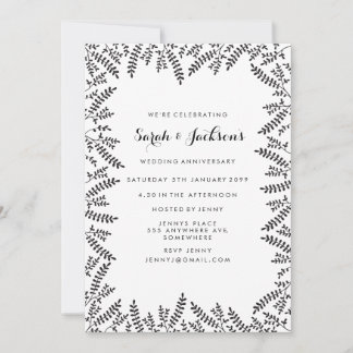 白黒素朴記念エレガントパーティー 招待状