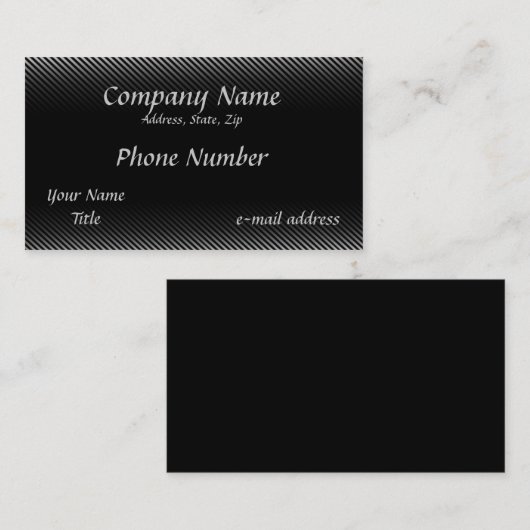 白黒細い縦縞 名刺 (正面/裏面)