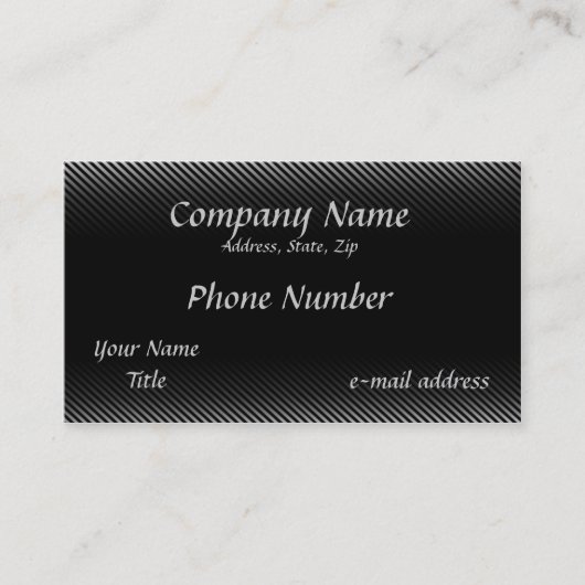 白黒細い縦縞 名刺 (正面)