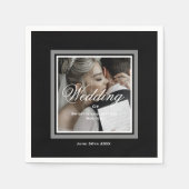 白黒結婚のナプキン スタンダードカクテルナプキン (正面)