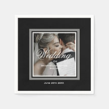 白黒結婚のナプキン