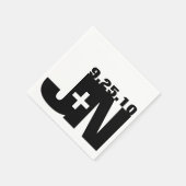 白黒結婚のナプキン スタンダードカクテルナプキン (角)