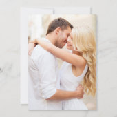 白黒結婚のフォトフラモダンイヤー 招待状 (裏面)