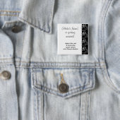 白黒結婚のベルのブライダルシャワー名ピン 缶バッジ (インサイチュ)