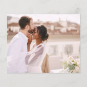 白黒結婚のミニマルサンキューカード (裏面)