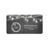 白黒結婚のメイスンの電灯 ラベル (正面)