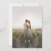 白黒結婚の写真の結婚一覧 招待状 (裏面)