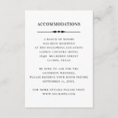 白黒結婚の宿泊施設シンプル詳細 エンクロージャーカード (正面)